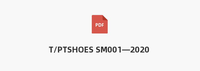 T/PTSHOES SM001—2020